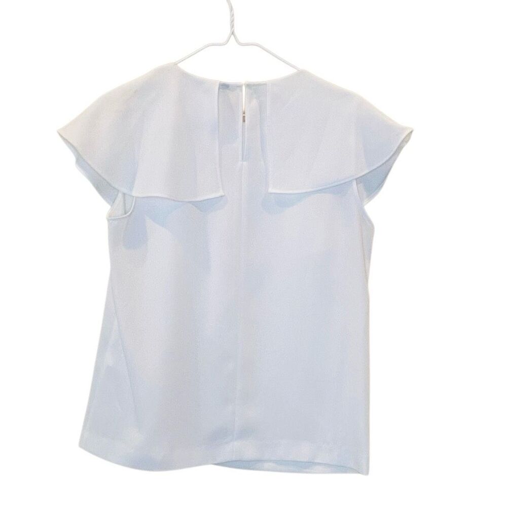 Zara Basic Collection Keyhole Back Ruffle Chiffon… - image 4